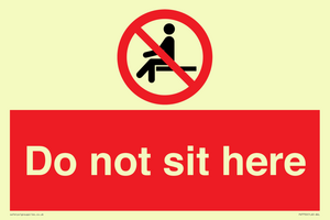 Do not sit here